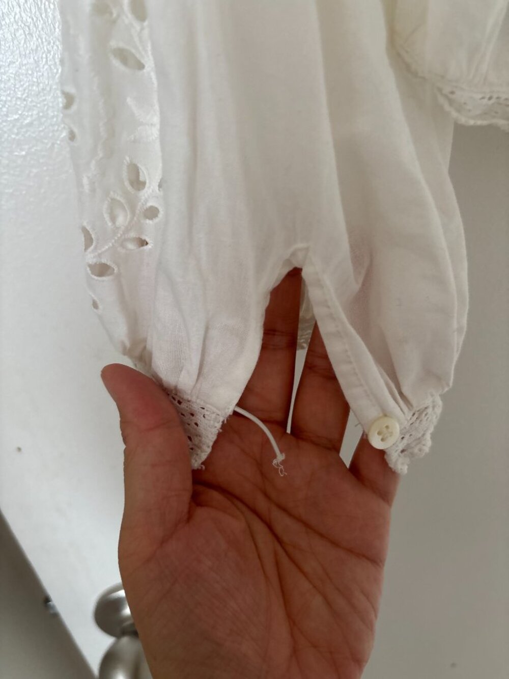 Sezane Enea Blouse Ecru 34 - Picture 8 of 12